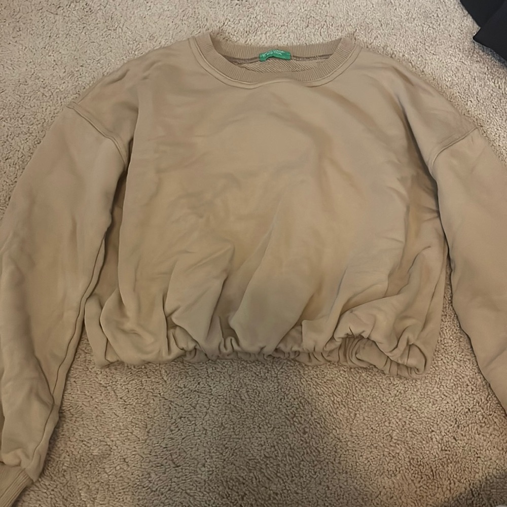 United colors of Benetton brown cropped sweater